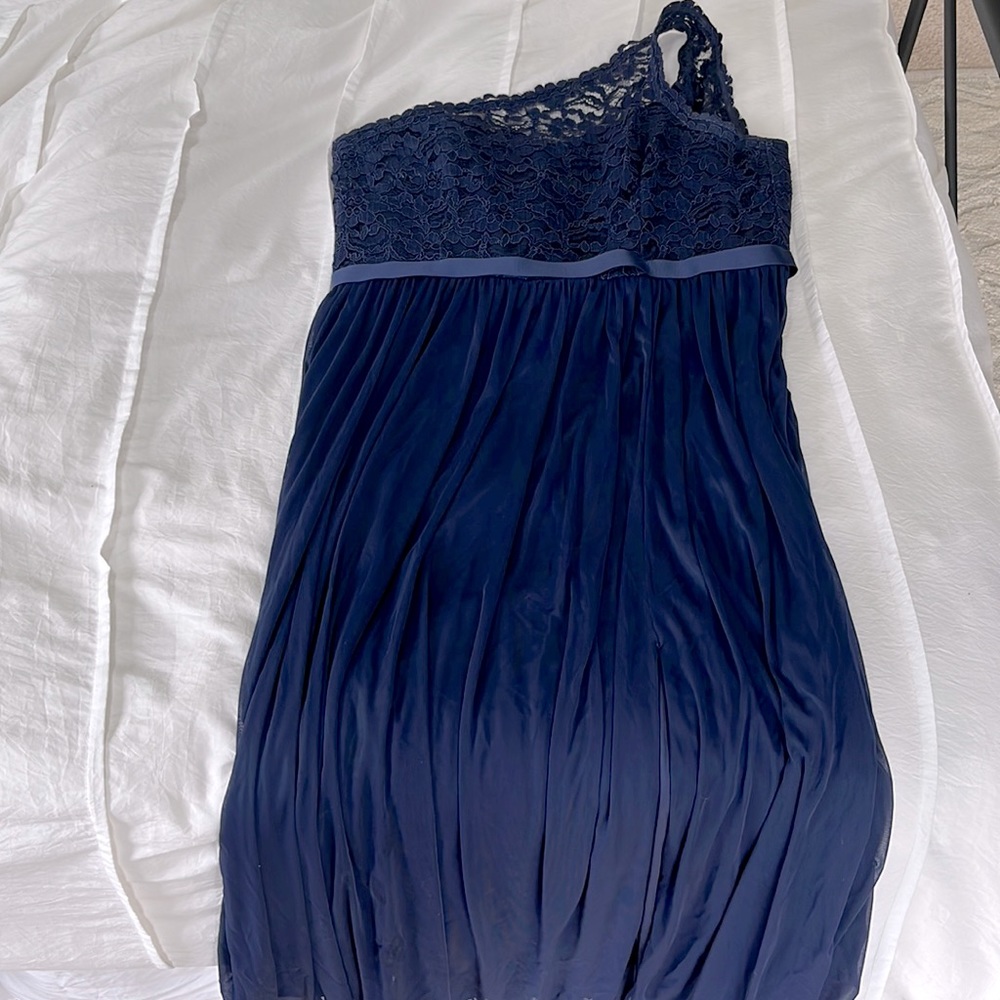 Navy blue bridesmaid prom homecoming dress 14